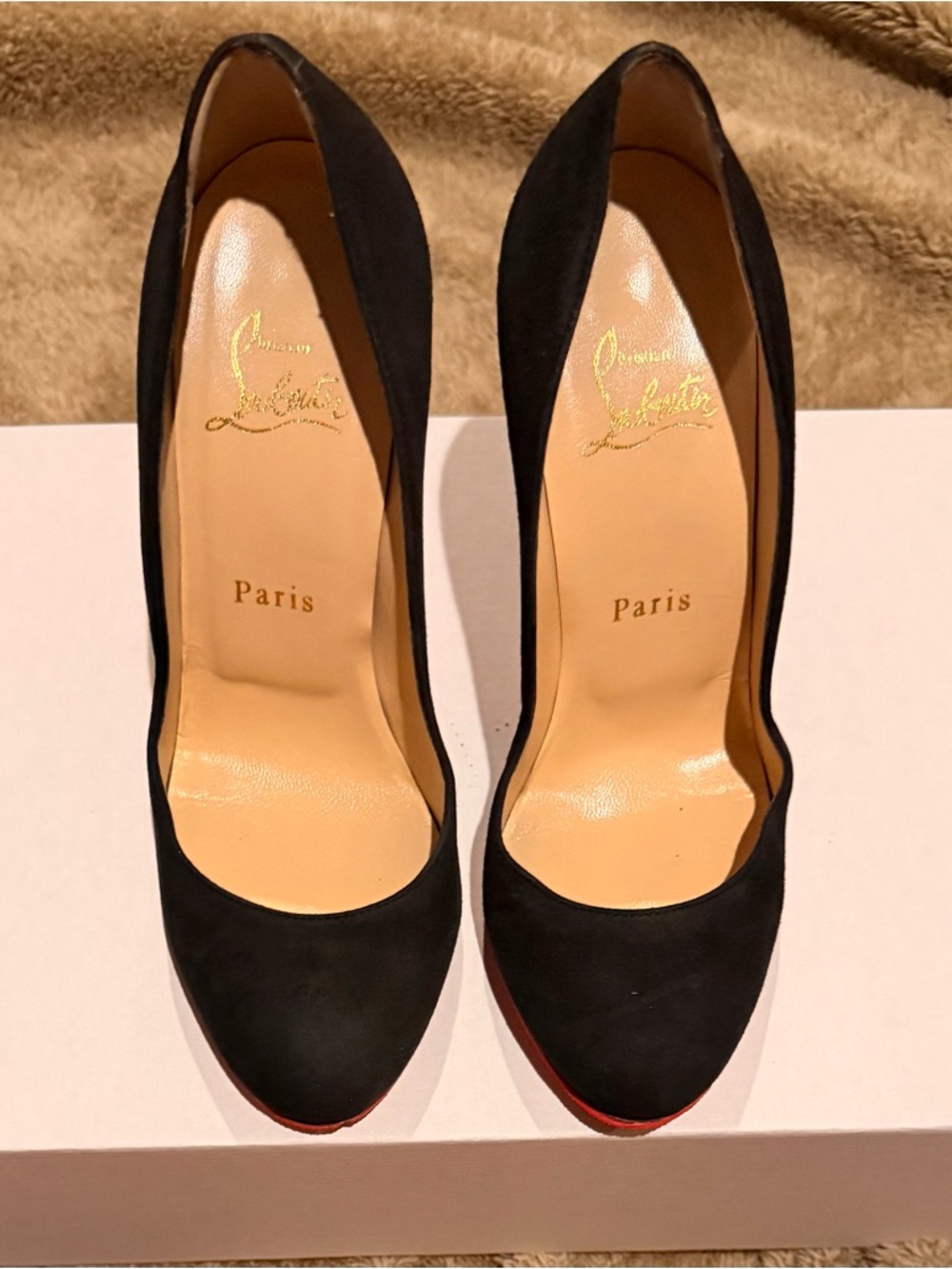 Authentic Christian Louboutin Black Suede Classic Pump